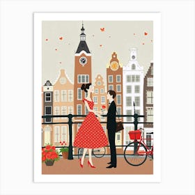 Love in Amsterdam Canvas Print Art Print