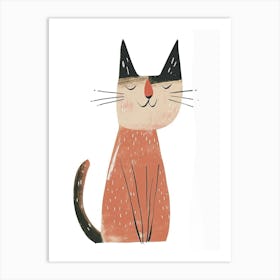 Chausie Cat Clipart Illustration 5 Art Print