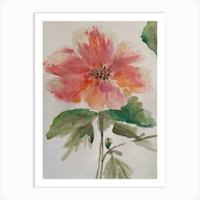 Img 5739 Pink flower, gouache Art Print