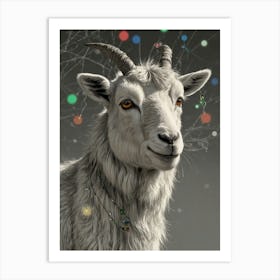 Christmas Goat 1 Art Print