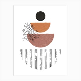 Minimal Geo Botanical Scandinavian 4 Art Print