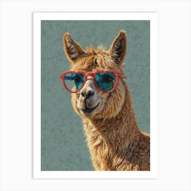 Llama In Sunglasses 5 Art Print