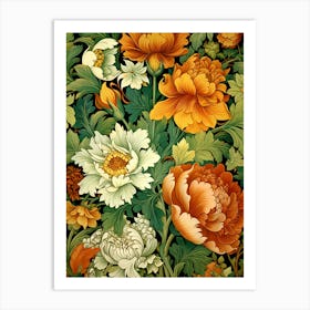 Floral Wallpaper 372 Art Print