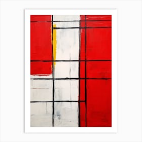 Mondrian Abstract Geometric Illustration 2 Art Print