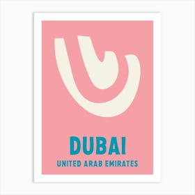 Dubai, United Arab Emirates, Graphic Style Poster 1 Art Print