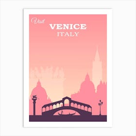 Modern Travel Poster For Venice, Karen Arnold Art Print