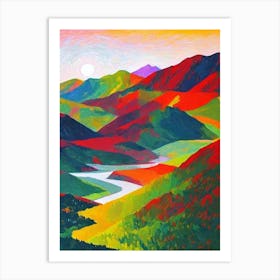 Hemis National Park India Abstract Colourful Art Print