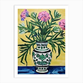 Flowers In A Vase Still Life Painting Phlox 2 Art Print