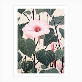 Flower Illustration Morning Glory 6 Art Print