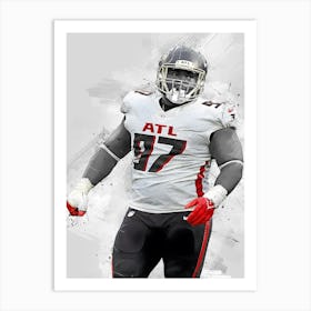 Grady Jarrett Atlanta Falcons Art Print