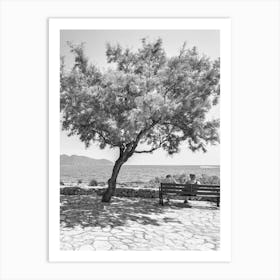 Black And White Photo Cala Millor Majorca Art Print