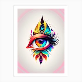 Abstract Expression, Symbol, Third Eye Tattoo 1 Art Print