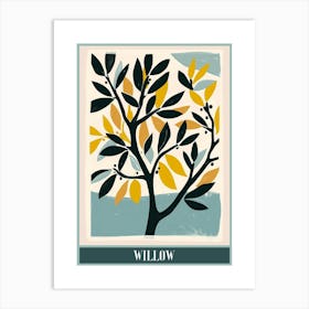 Willow Tree Flat Illustration 1 Poster Art Print