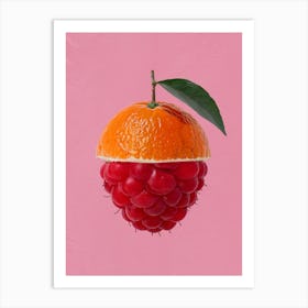 Orange & Raspberry Art Print