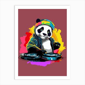 Panda Dj Art Print