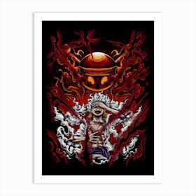 Luffy Gear 5 Anime Poster 1 Art Print