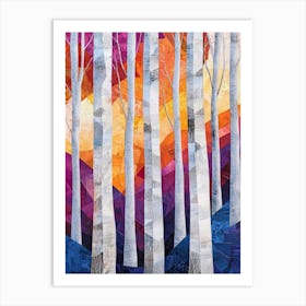 Colorful Trees In The Forest 3 Art Print