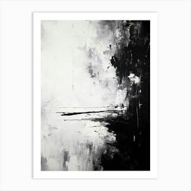 Melancholy Abstract Black And White 1 Art Print