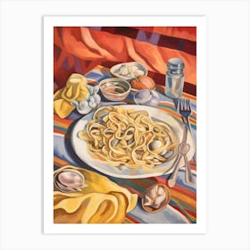Spaghetti Alle Vongole Still Life Painting Art Print