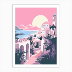 Capri In Risograph Style 3 Art Print