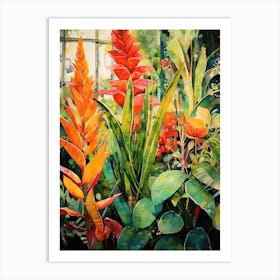 Tropical Plant Painting Snake Plant 5 Art Print