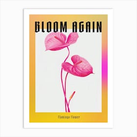 Hot Pink Flamingo Flower 2 Poster Art Print