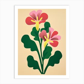 Cut Out Style Flower Art Freesia 2 Art Print