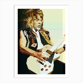 Randy Rhoads Black Sabbath Heavy Metal Guitarist Art Print