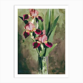 Iris In A Vase 1 Art Print