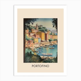Portofino Italy 2 Vintage Travel Poster Art Print