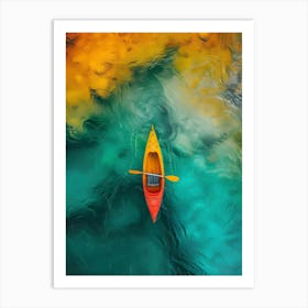 Canoe On The Lake Art Print