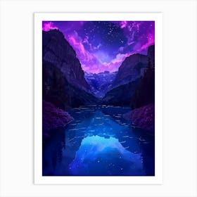 Night Sky In The Mountains Art Print