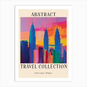Abstract Travel Collection Poster Kuala Lumpur Malaysia 3 Art Print