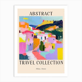 Abstract Travel Collection Poster Athens Greece 3 Art Print