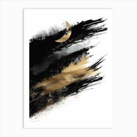 Moon And Stars Canvas Art Art Print