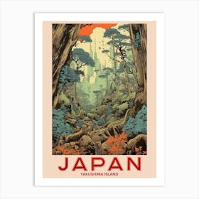 Yakushima Island, Visit Japan Vintage Travel Art 3 Art Print