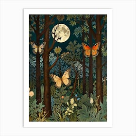 William Morris Butterflies In The Forest 3 Art Print