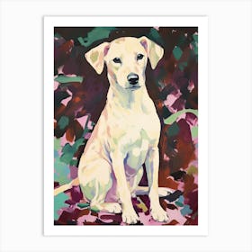 A Whippet Dog Painting, Impressionist 4 Art Print