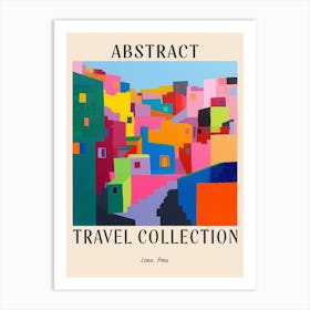 Abstract Travel Collection Poster Lima Peru 4 Art Print