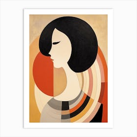 Graphic Portrait Of A Woman Art Print Art Print