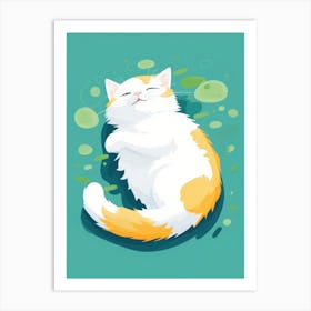 Cat Sleeping In Water Art Print