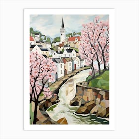 Portmeirion (Wales) Painting 3 Art Print