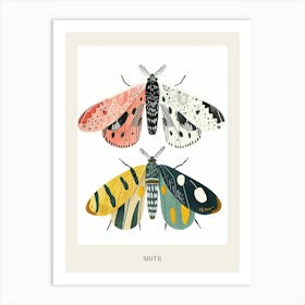 Colourful Insect Illustration Moth 32 Poster Art Print