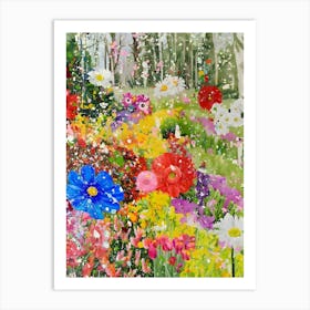 Flowers In The Garden Art Print