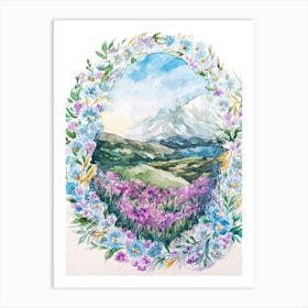 Spring in the mountains Art Print