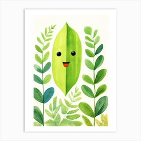 Friendly Kids Snap Pea Art Print