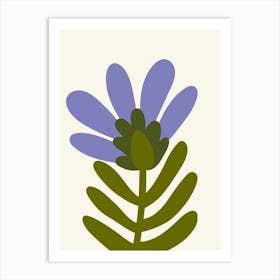 Lily Of The Valley Big Flower Purple Green Art Print