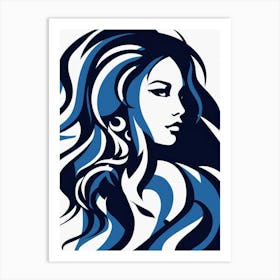 Girl With Long Hair 1 Art Print