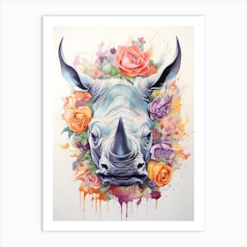 Rhino Head Art Print