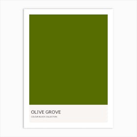 Olive Grove Colour Block Poster Art Print